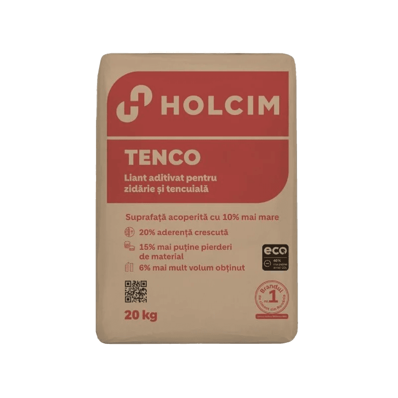 Liant Holcim Tenco pentru tencuială manuală / mecanizată, sac 20 kg
