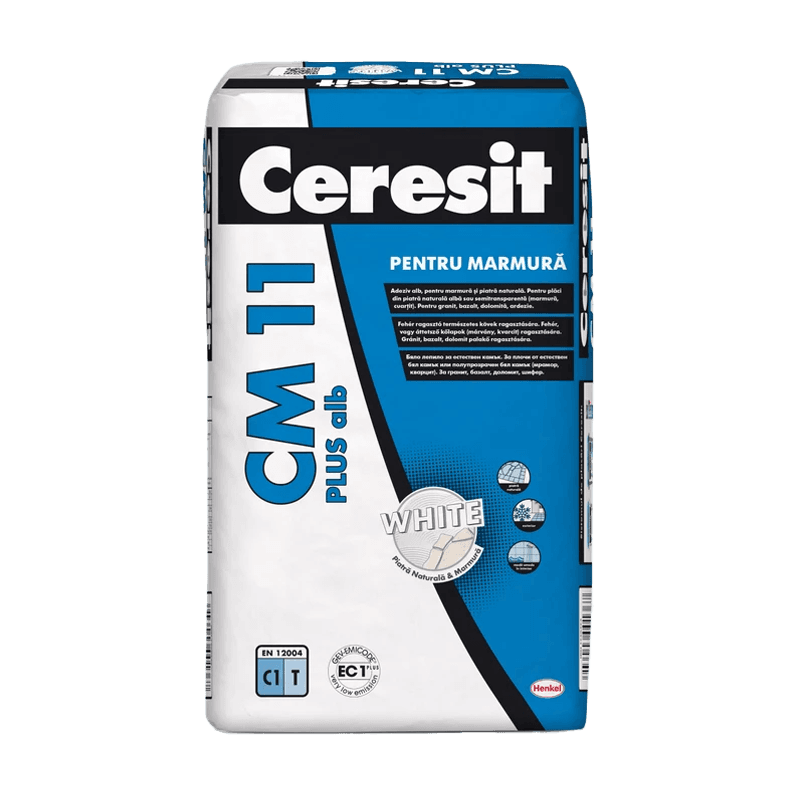 Adeziv marmura si piatra naturala Ceresit CM 11 Plus, alb