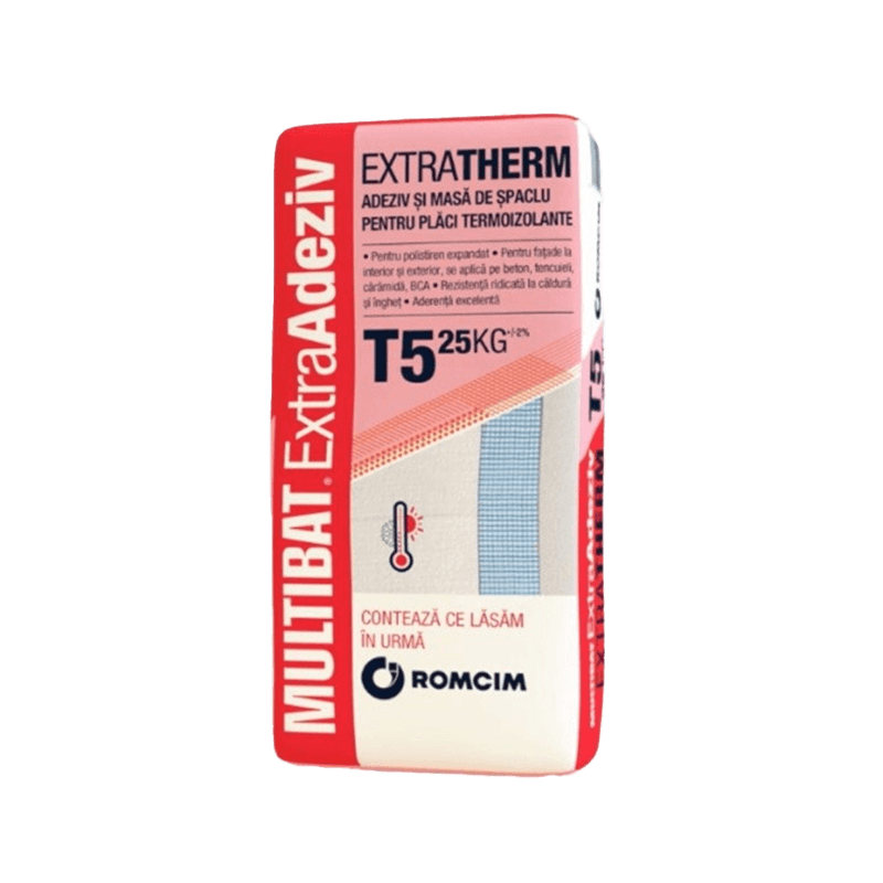 Adeziv și masă de șpaclu Romcim Multibat Extra Therm